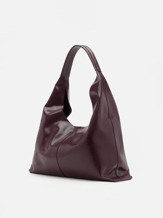 PAZZION, Ophelia Curved Shoulder Bag, Wine