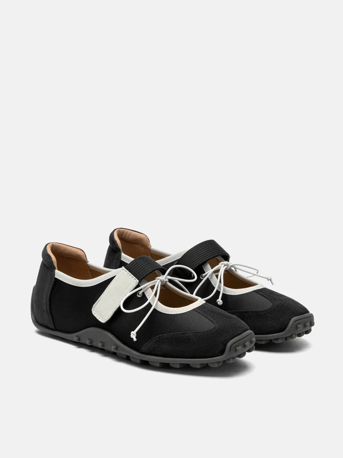 PAZZION, Oravienne Bow-Tied Velcro Sneakers, Black