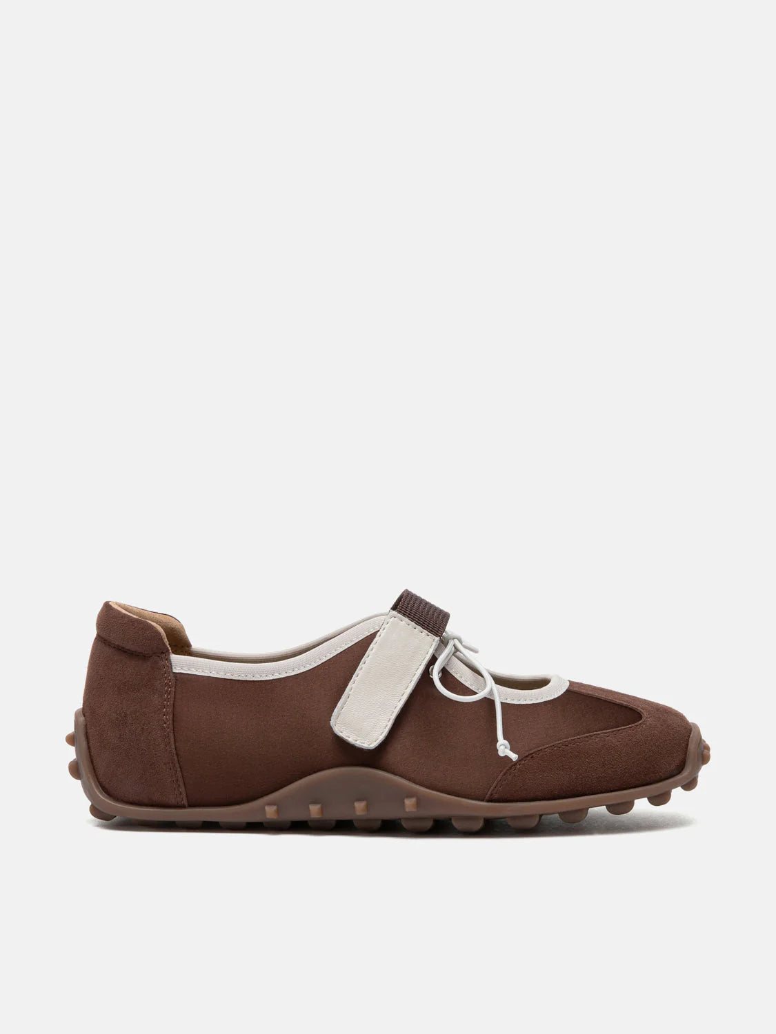 PAZZION, Oravienne Bow-Tied Velcro Sneakers, Brown