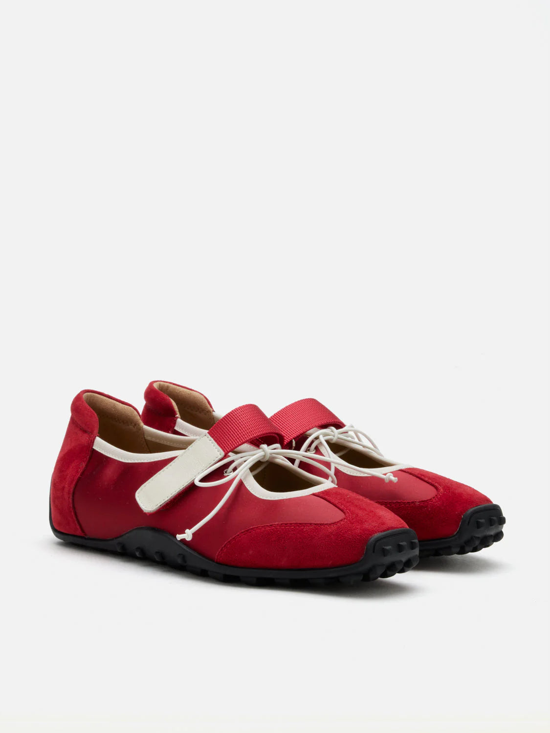 PAZZION, Oravienne Bow-Tied Velcro Sneakers, Red