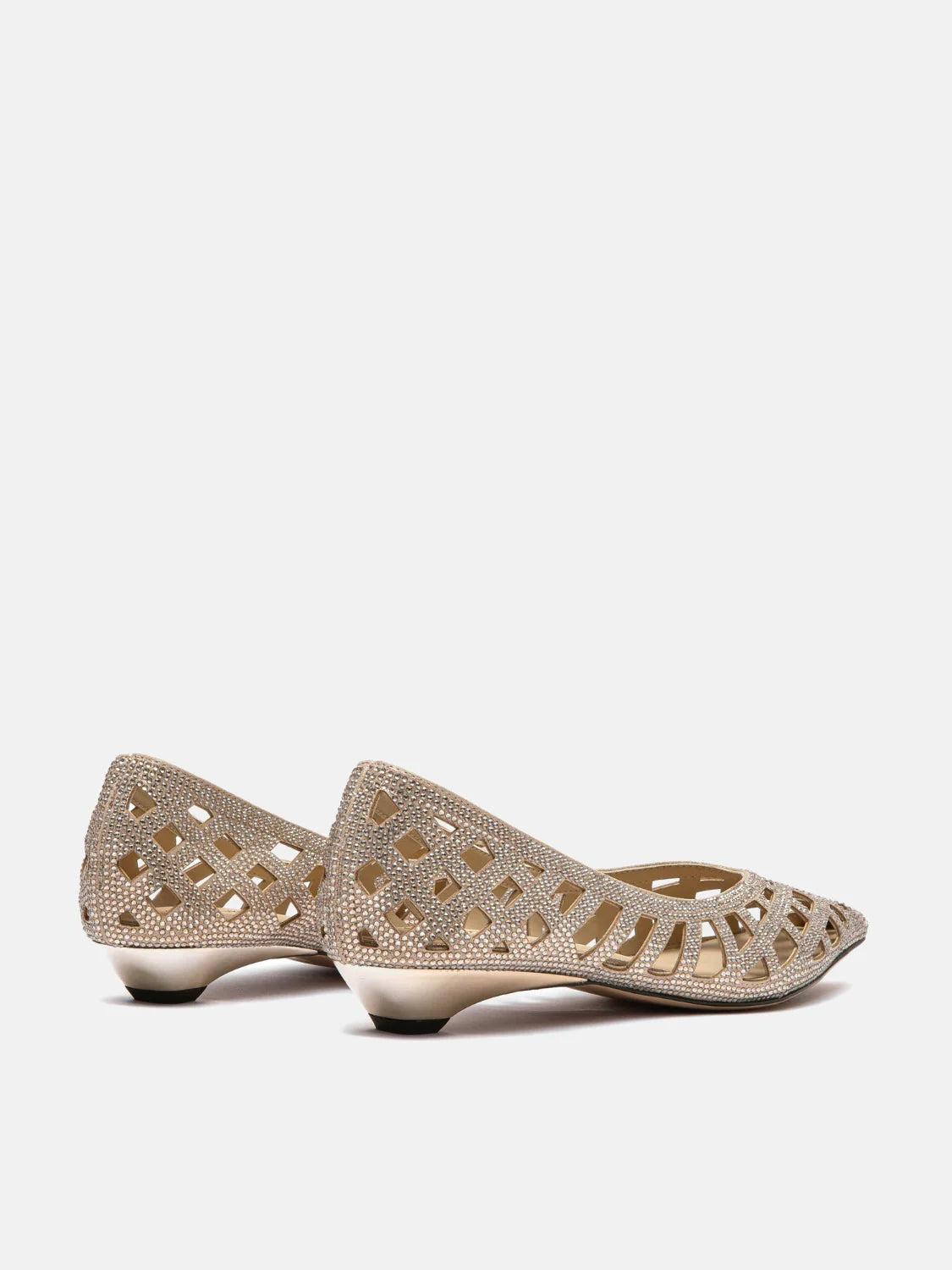 PAZZION, Pavienne Crystal Woven Flats, Almond