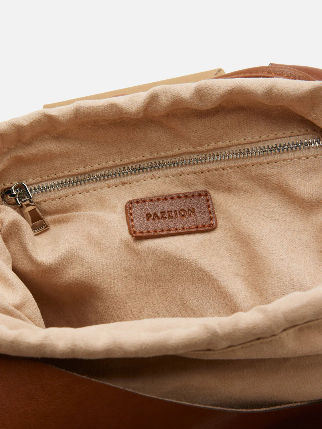 PAZZION, Pennie Centerline Stitch Tote, Brown