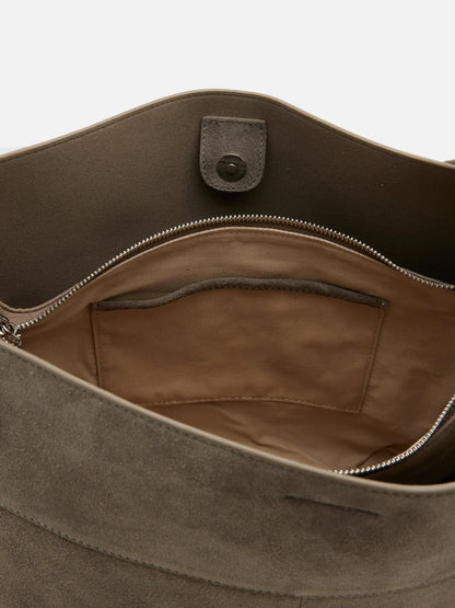 PAZZION, Perylisse Leather Bag, Grey