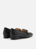 PAZZION, Polly Pearl Chain Loafers, Black