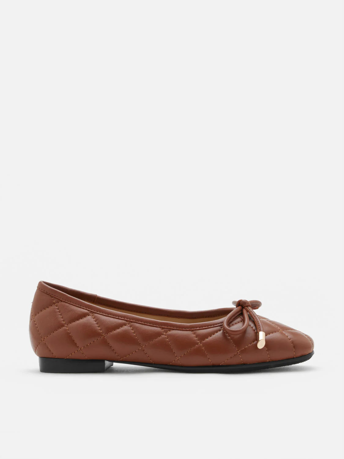 PAZZION, Quinn Quilted Bow Flats, Brown