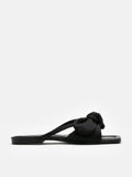 PAZZION, R.Mandy Silk Bow Sandals, Black