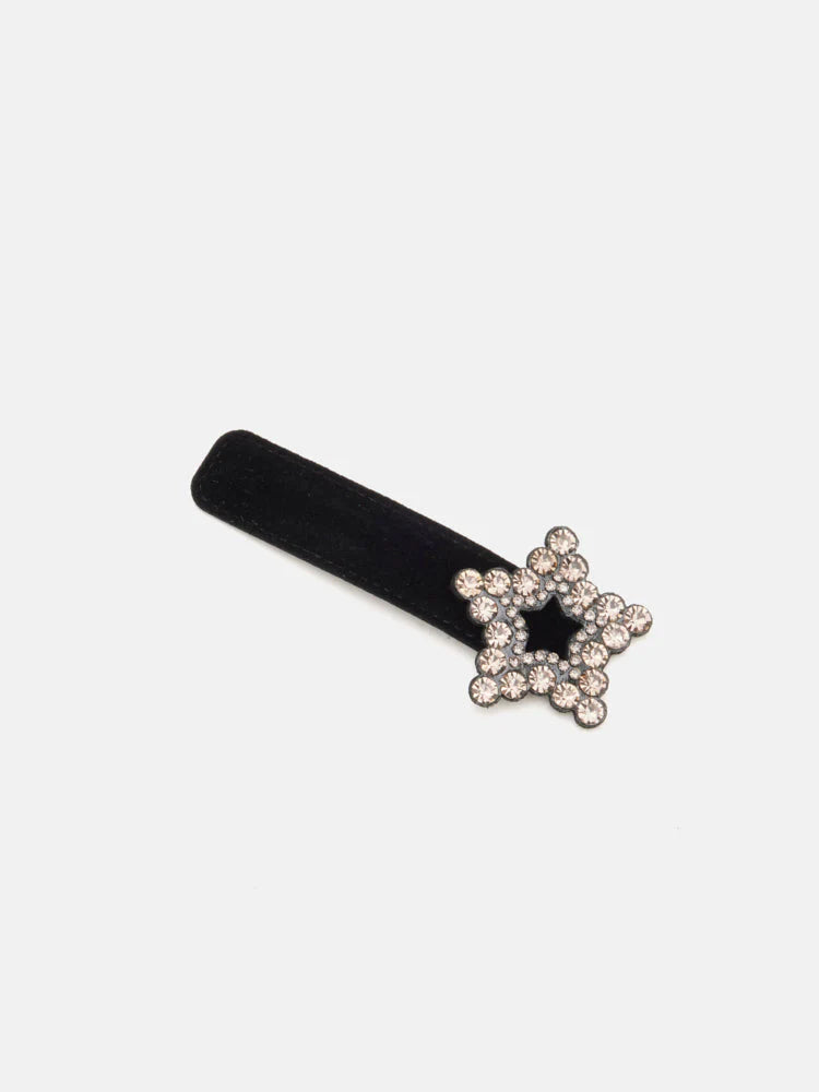 PAZZION, Renee Star Buckle Hair Clip, Black