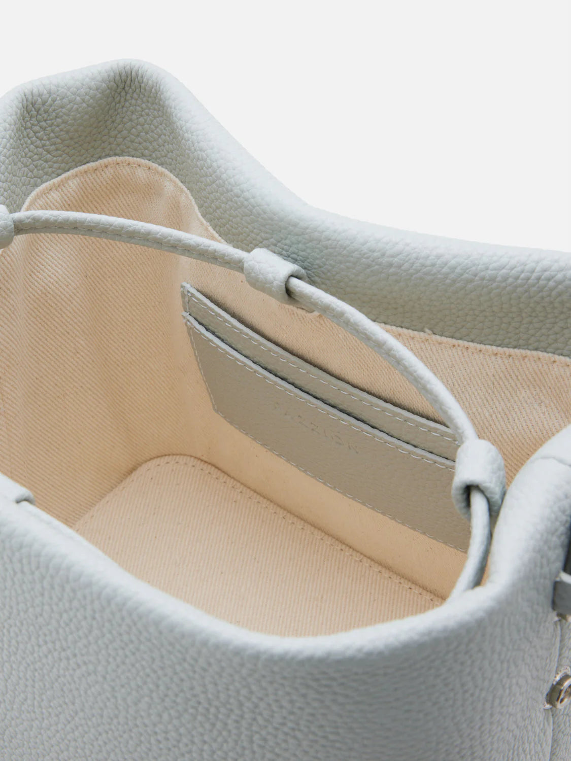 PAZZION, Reza Braided Handle Bucket Bag, Blue