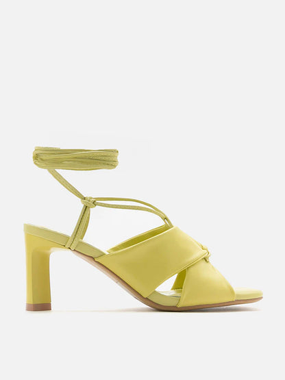 PAZZION, Rhea Adjustable Strap Heel Sandals, Green