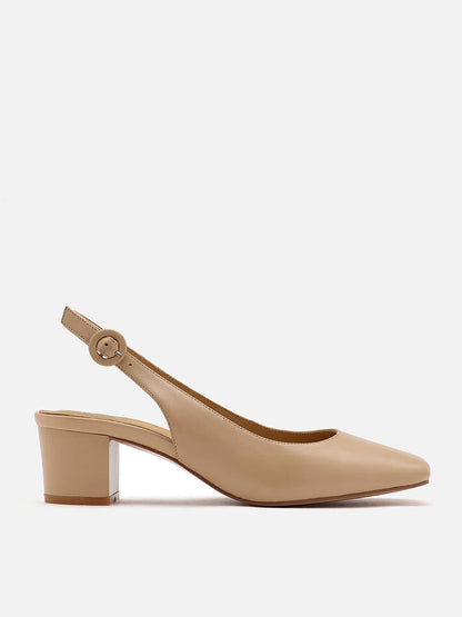 PAZZION, Roberta Slingback Heels, Almond