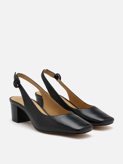 PAZZION, Roberta Slingback Heels, Black