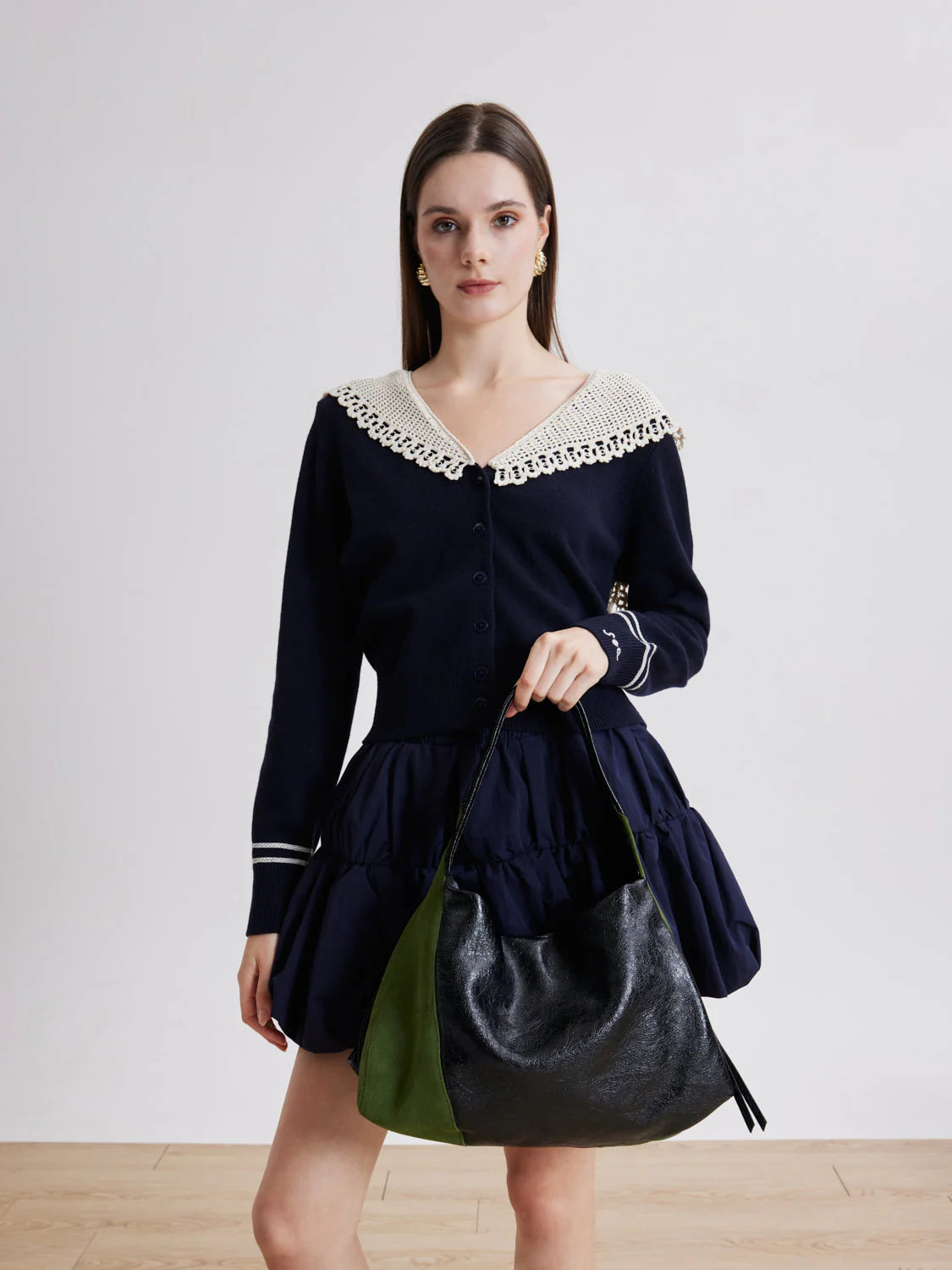 PAZZION, Rosamund Shoulder Bag, Black