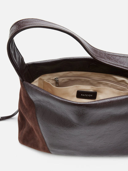 PAZZION, Rosamund Shoulder Bag, Brown