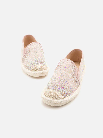 PAZZION, Sabrina Crystal Embellished Espadrilles, Pink