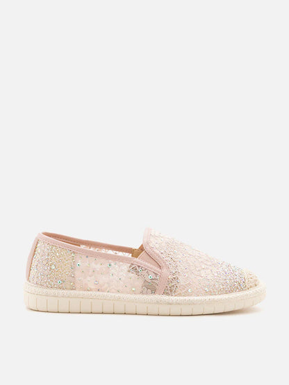 PAZZION, Sabrina Crystal Embellished Espadrilles, Pink