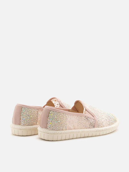 PAZZION, Sabrina Crystal Embellished Espadrilles, Pink