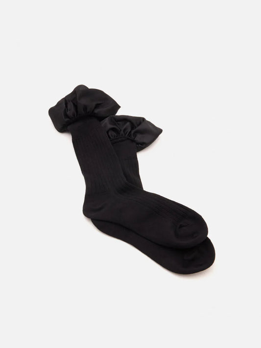 PAZZION, Savannah Ruffle Socks, Black