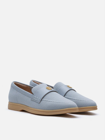 PAZZION, Searra Accented Flyknit Loafers, Grey