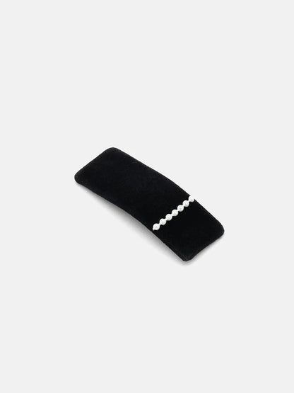 PAZZION, Shaina Rectangle Hair Clip, Black