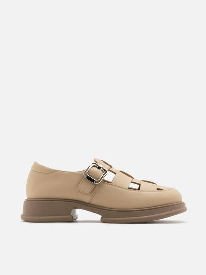 PAZZION, Sierra Fisherman Loafers, Almond