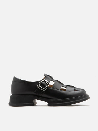 PAZZION, Sierra Fisherman Loafers, Black