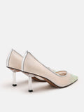 PAZZION, Skylar Embellished Heels, Silver