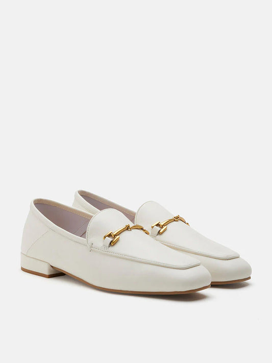 PAZZION, Tabitha Horsebit Loafers, Beige