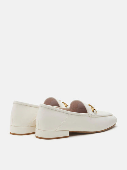 PAZZION, Tabitha Horsebit Loafers, Beige