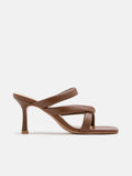 PAZZION, Taliha Cross Strappy Heels, Brown