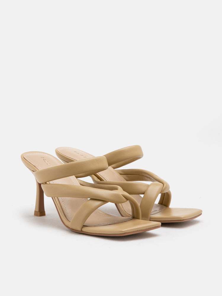 PAZZION, Taliha Cross Strappy Heels, Yellow