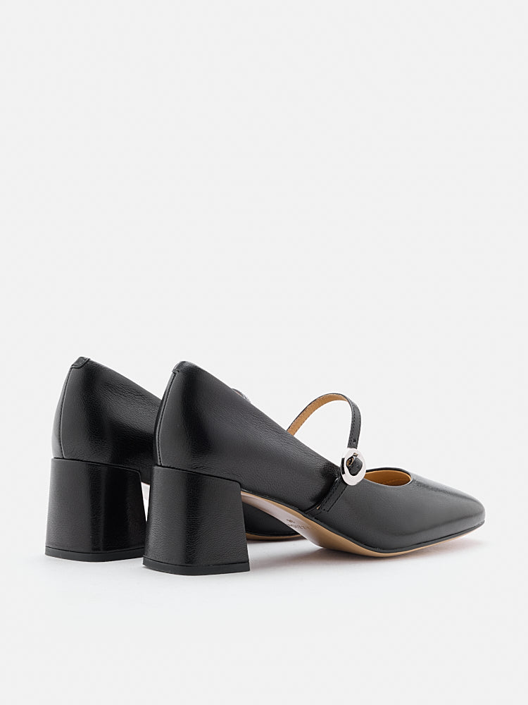 PAZZION, Tasha Block Heel Mary Janes, Black