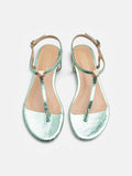 PAZZION, Tessa Tinted Metallic Sandals, Green