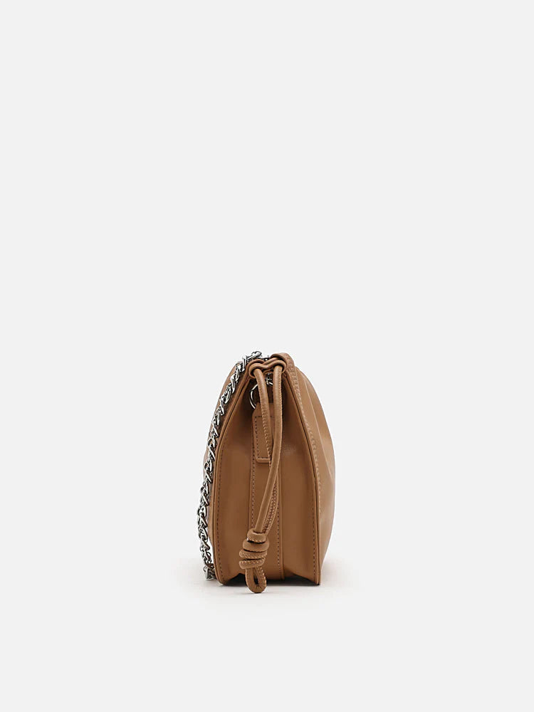 PAZZION, Trinity Chained Bag, Almond
