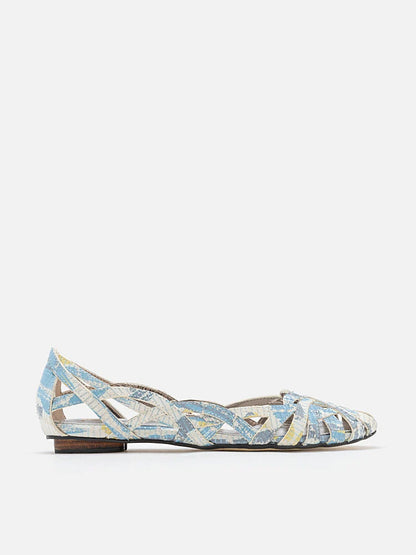 PAZZION, Twisha Weaved Flats, LightBlue