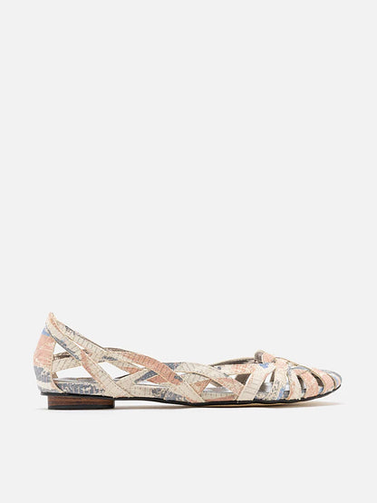 PAZZION, Twisha Weaved Flats, Pink