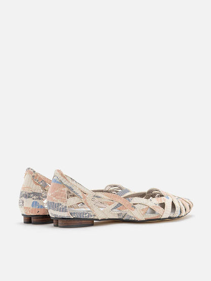 PAZZION, Twisha Weaved Flats, Pink