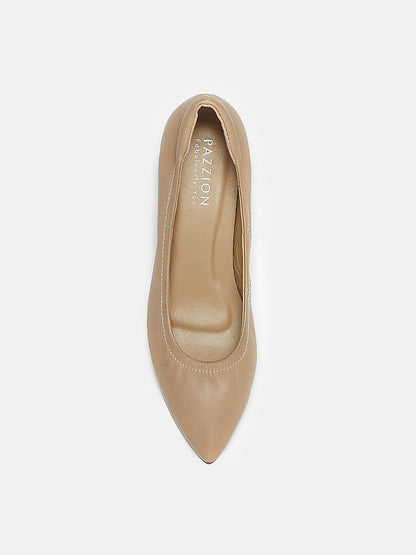 PAZZION, Valentina Classic Low Heels, Khaki