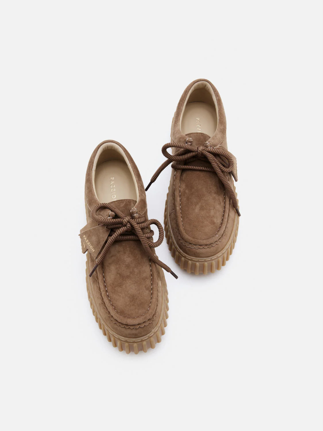 PAZZION, Venetta Suede Platform Loafers, Brown