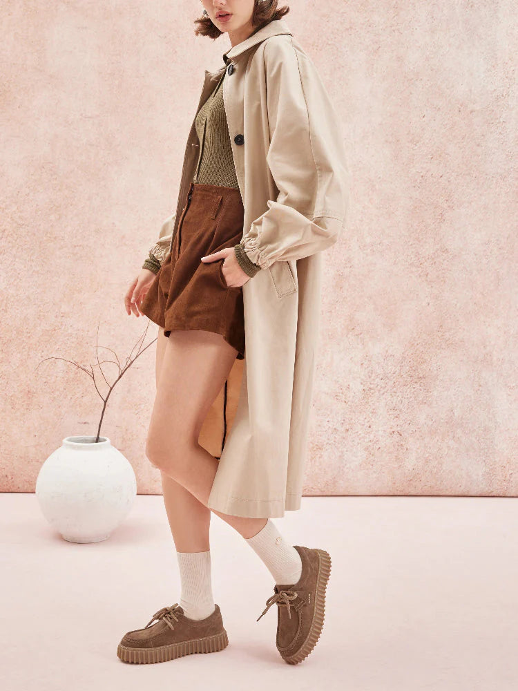 PAZZION, Venetta Suede Platform Loafers, Brown