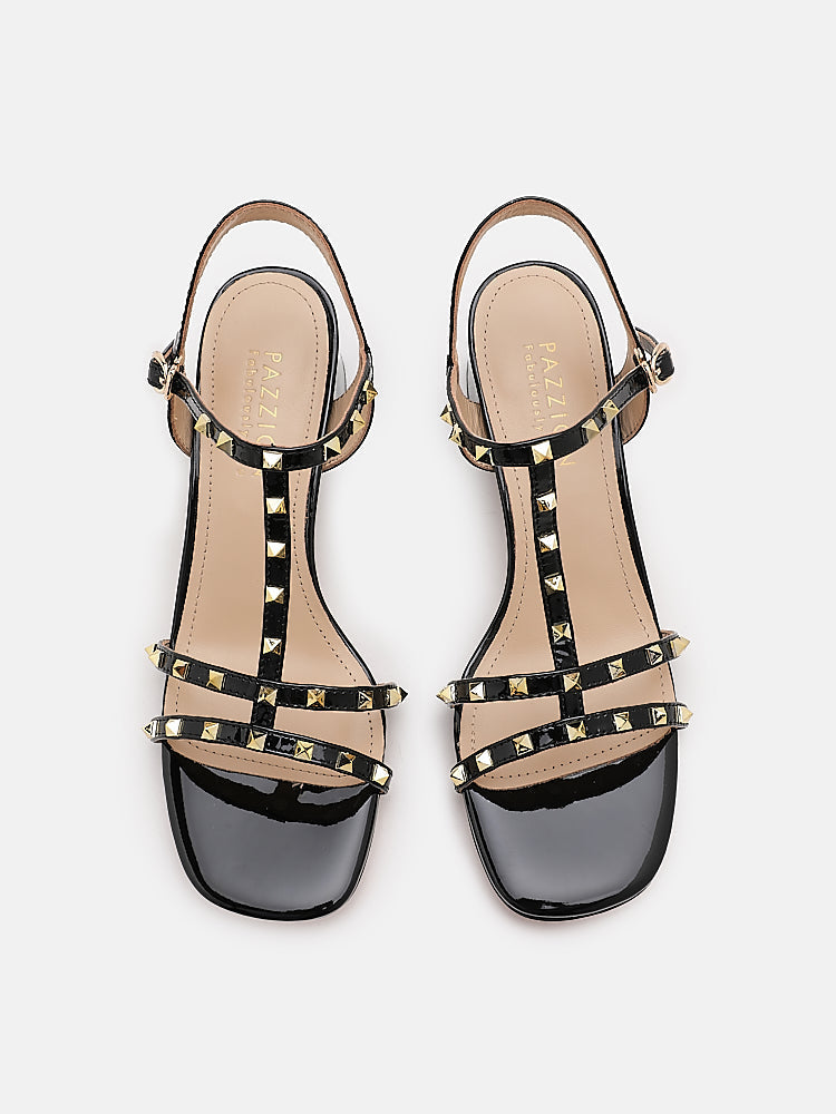 PAZZION, Venette Studded Sandals, Black