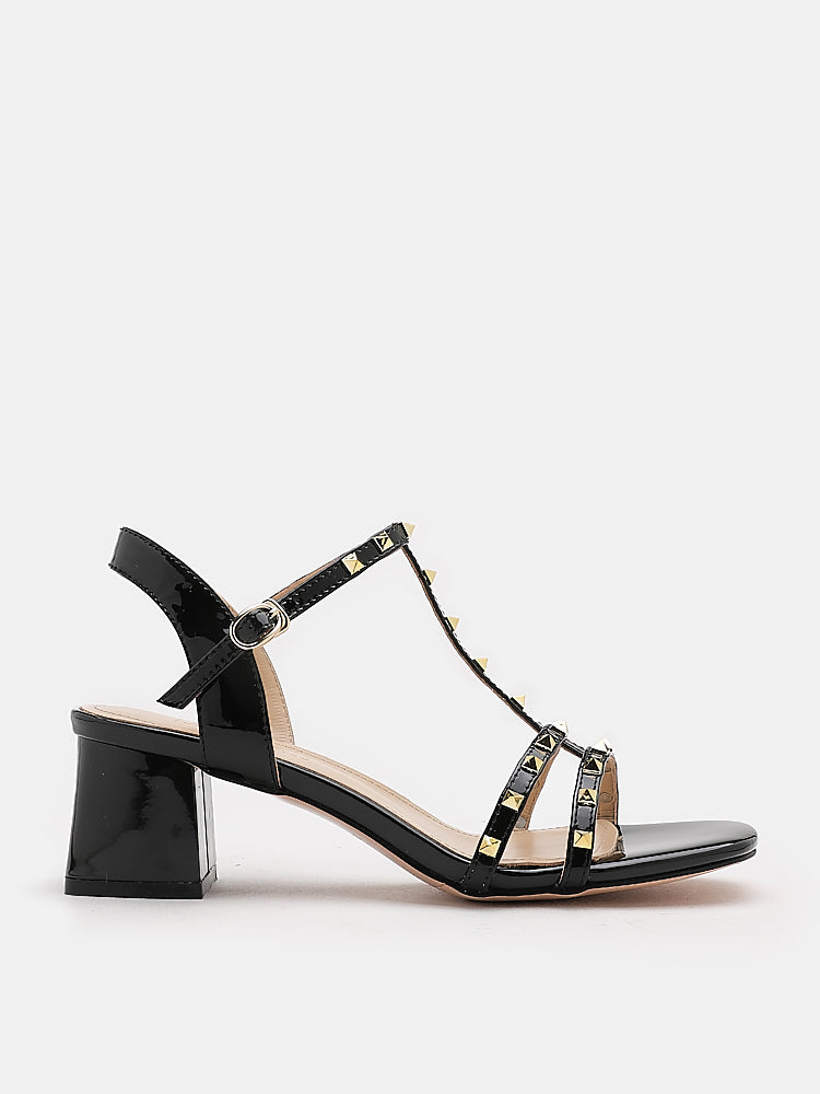 PAZZION, Venette Studded Sandals, Black