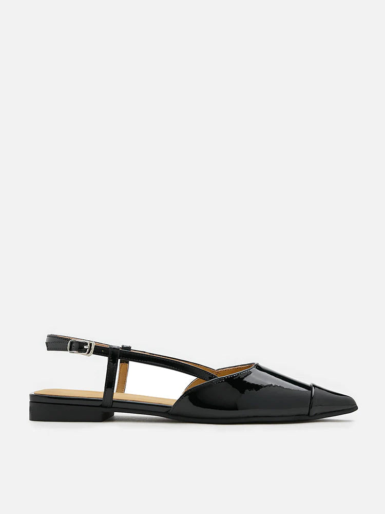 PAZZION, Verity Slingback Flats, Black