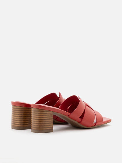 PAZZION, Virginia.E Leather Heels, Red