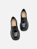 PAZZION, Walda Leather Loafers, Black
