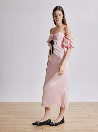 PAZZION, Winnie Beaded Pearl Bow Flats, Black