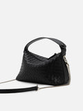 PAZZION, Xyla Woven Leather Bag, Black