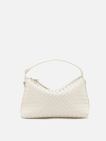 PAZZION, Xyla Woven Leather Bag, White