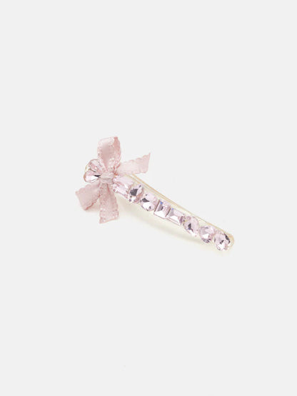 PAZZION, Zelda Bow Hair Clip, Pink