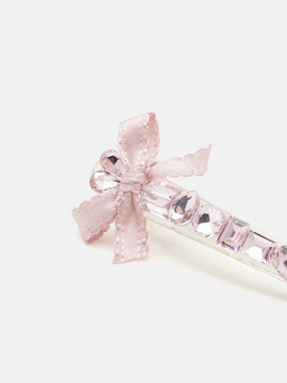 PAZZION, Zelda Bow Hair Clip, Pink