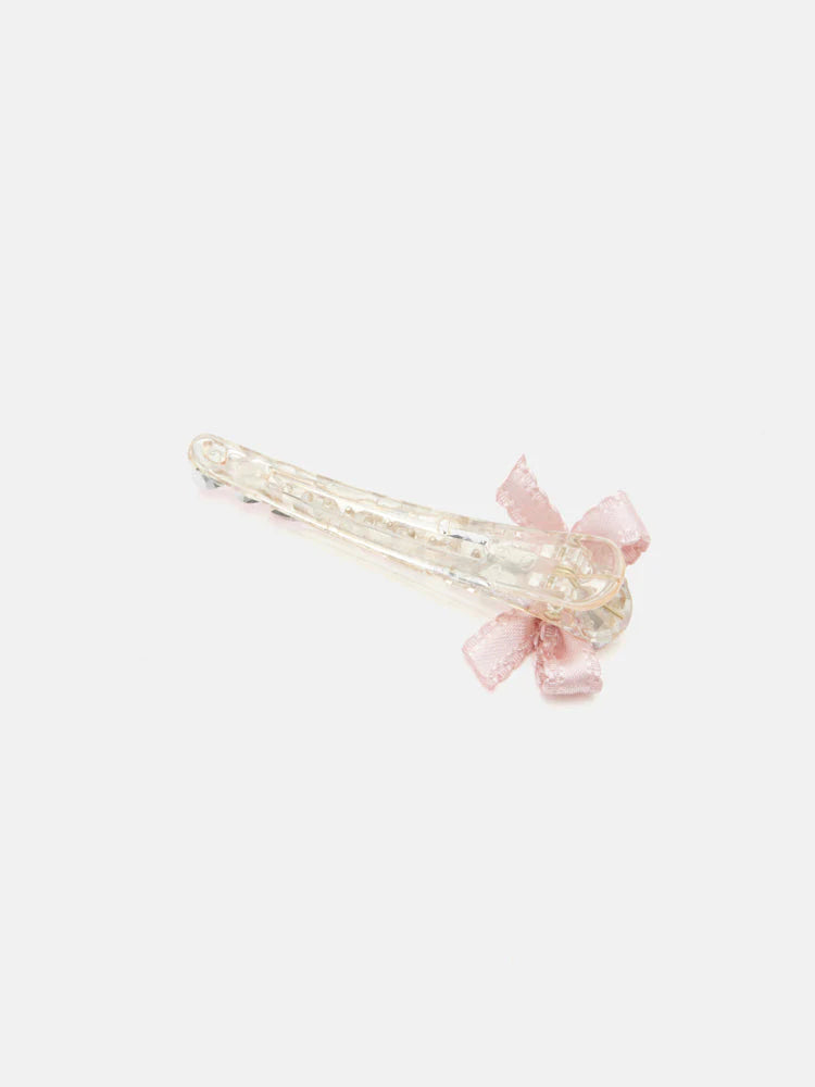 PAZZION, Zelda Bow Hair Clip, Pink